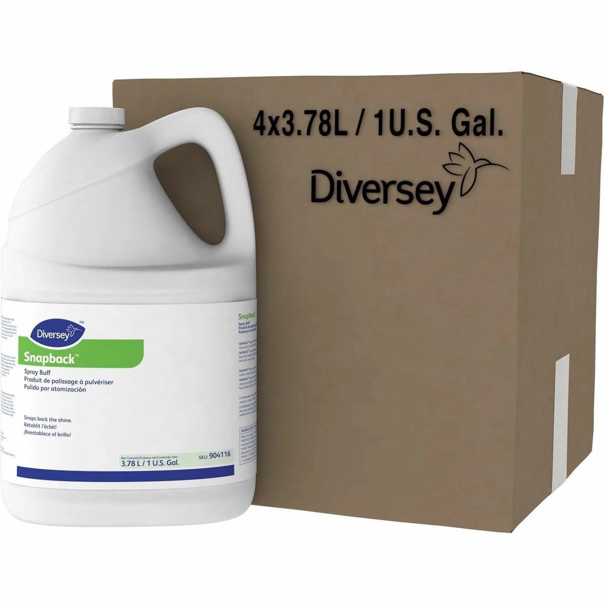 Diversey SnapbackTM Spray Buff 128 fl oz (4 quart) 4 / Carton Ready-To-Use Straw (DVO904116) - Floor/Carpet Cleaners &