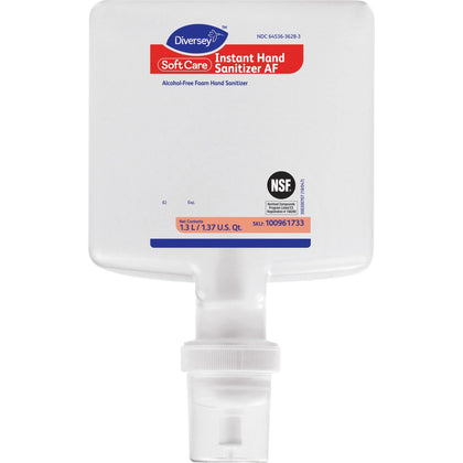 Diversey Soft Care Hand Sanitizer Foam Refill: Fresh Scent 1.37 Quart - Kill Germs for Various Settings - Non-Sticky &
