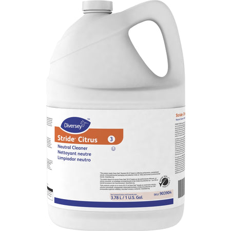 Diversey Stride Citrus Neutral Cleaner - Concentrate - 128 fl oz (4 quart) - Scent - Floor/Carpet Cleaners & Protectors