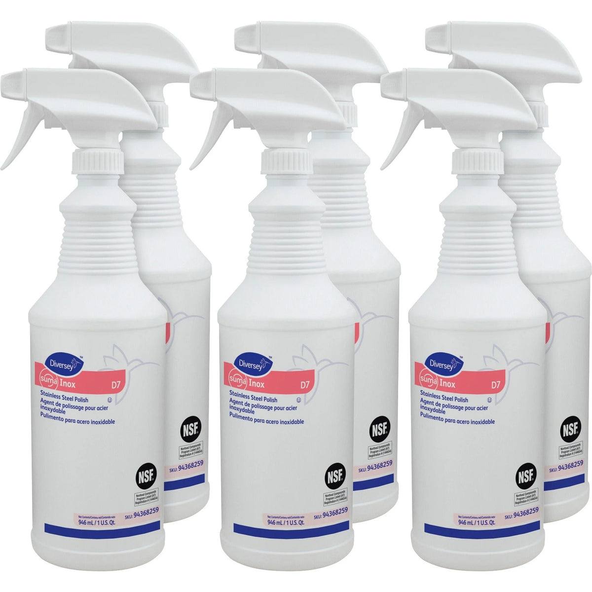 Diversey Suma Inox Stainless Steel Polish - 32 fl oz - Hydrocarbon Scent - Specialty Cleaners