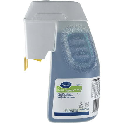 Diversey Suma Supreme Pot/Pan Detergent Refill - Concentrated Floral Scent - 84.5 fl oz - Dish/Dishwasher Detergents