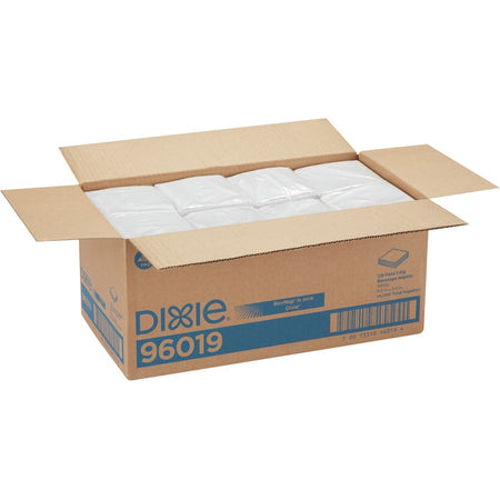 Dixie 1/4-Fold Beverage Napkin - 1 Ply - 9.50’’ Width x Length - White - Paper - 500/Pack - 8 / Carton - Napkins