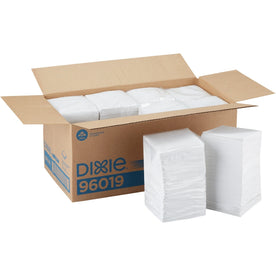 Dixie 1/4-Fold Beverage Napkin: White Paper 1 Ply 9.50’’ x - 500/Pack - Napkins