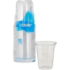 Dixie 12 oz Cold Cups by GP Pro - fl - Clear - PETE Plastic - Soda Iced Coffee Sample Restaurant Shop Breakroom Lobby