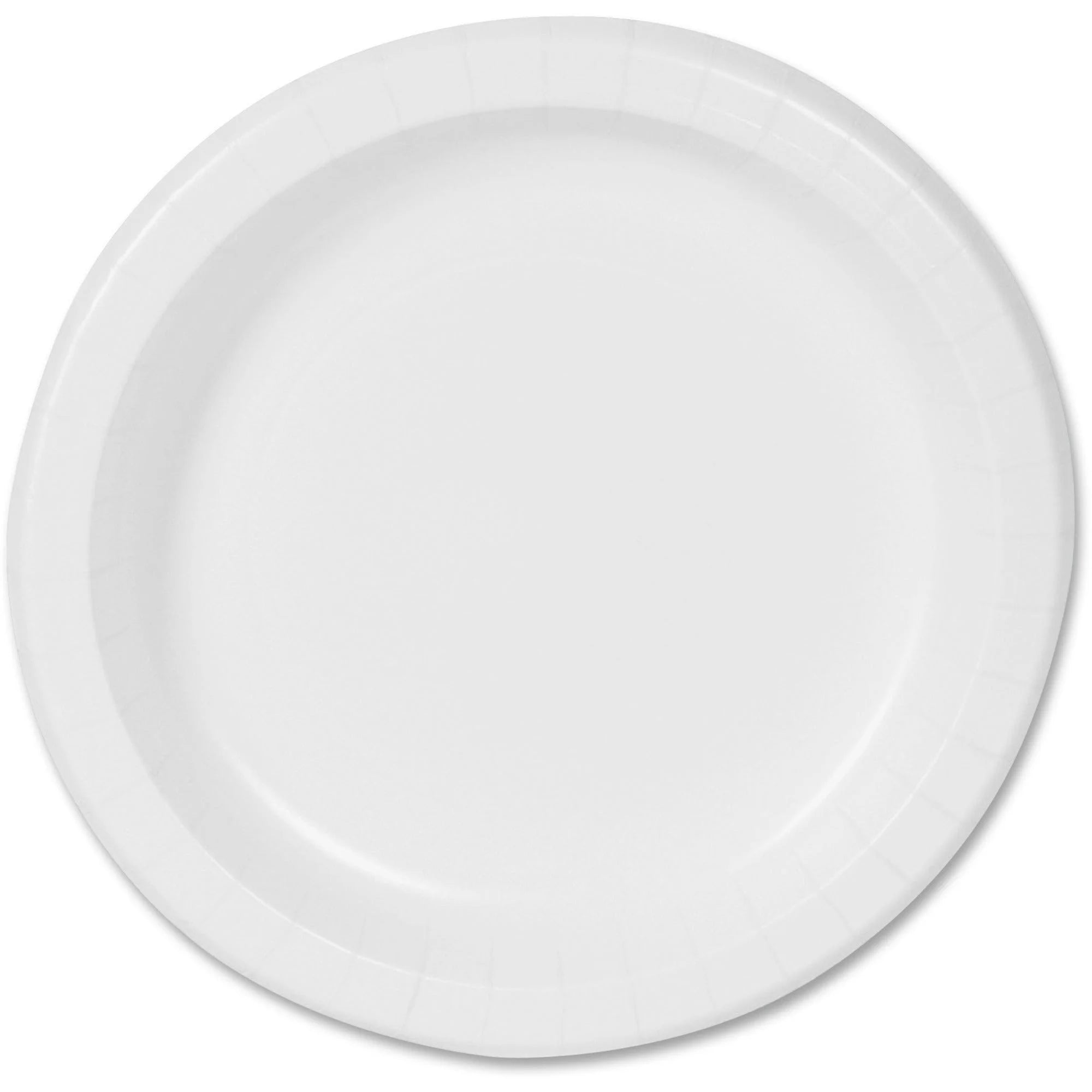 Dixie Basic® 8-1/2’’ Paper Plates: Microwave Safe White - 125/Pack - Plates