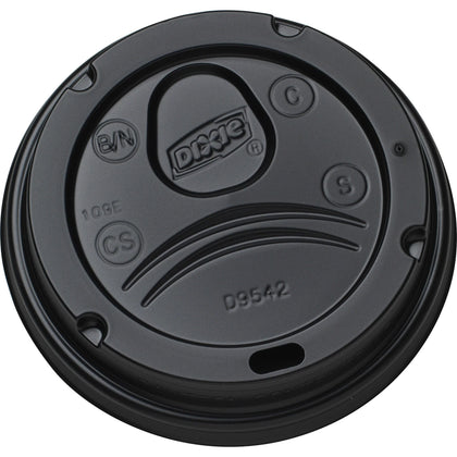 Dixie Dome Black Hot Cup Lids - 100/Pack - 10 Carton - Cups
