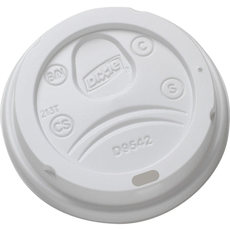 Dixie Drink-thru Lid - Round - Plastic - White - 100 / Pack - Cups