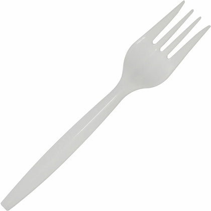 Dixie Fork: Disposable White Forks - 40/Pack 24/Carton - Cutlery