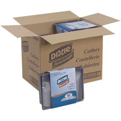 Dixie Heavyweight Cutlery Set - Grab-N-Go Keeper Pack - Crystal - 180/Box