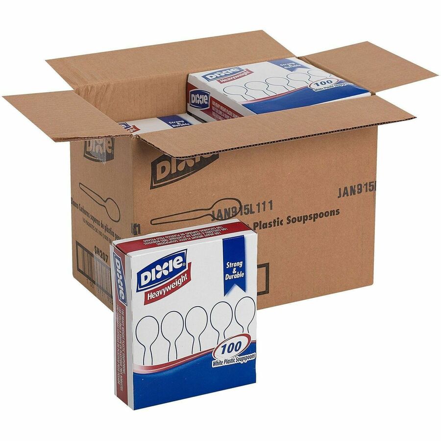 Dixie Heavyweight Dispoable Soup Spoons Grab-N-Go by GP Pro - Right