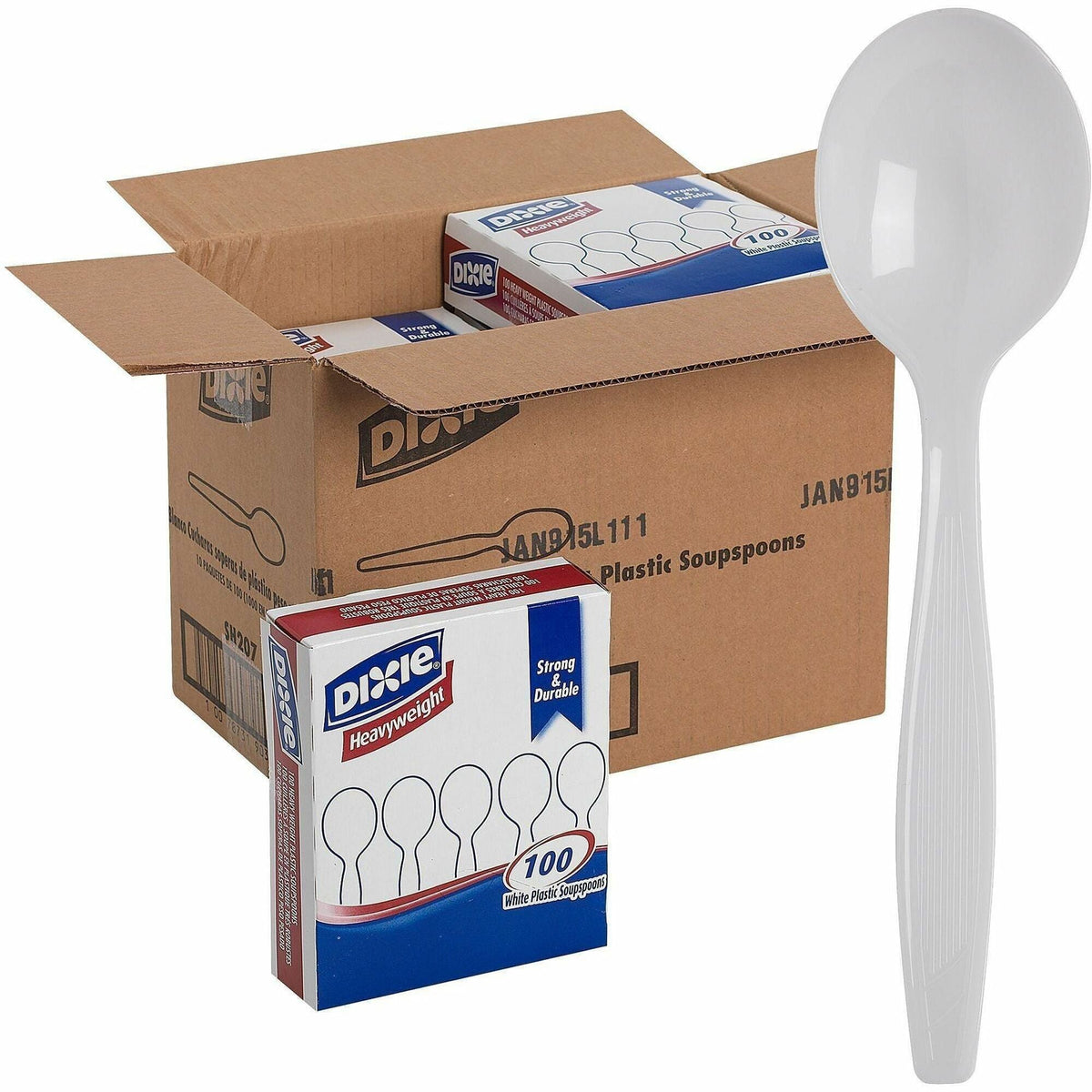 Dixie Heavyweight Dispoable Soup Spoons Grab-N-Go by GP Pro - 2000