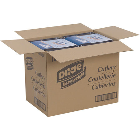 Dixie Heavyweight Disposable Forks Knives & Teaspoons Keeper Pack Grab-N-Go by GP Pro - Cutlery Set - 60 x Teaspoon