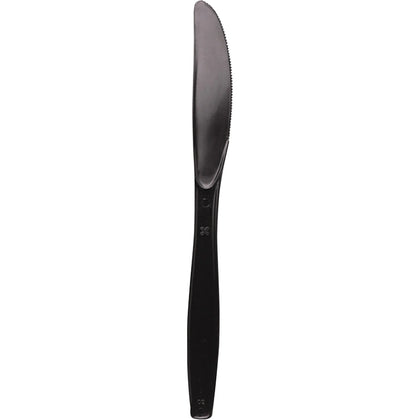 Dixie Heavyweight Disposable Knives: Black 1000/Carton - Cutlery