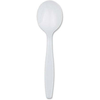 Dixie Heavyweight Disposable Soup Spoons: White 1000/Carton - Cutlery