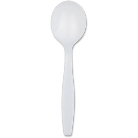 Dixie Heavyweight Disposable Soup Spoons: White 1000/Carton - Cutlery