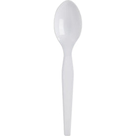 Dixie Heavyweight Disposable Teaspoons: White 1000/Carton - Cutlery
