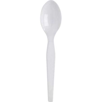 Dixie Heavyweight Disposable Teaspoons: White 1000/Carton - Cutlery