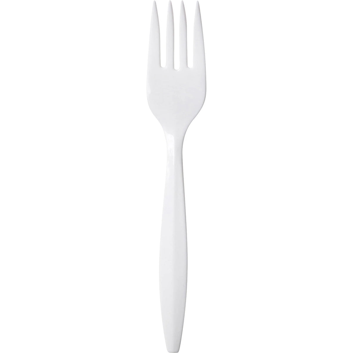 Dixie Medium-weight Disposable Forks: 1000 White Forks - GP Pro - Cutlery