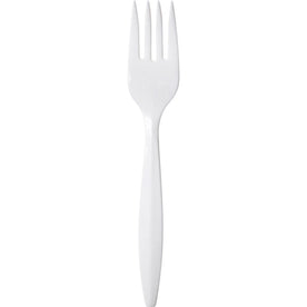 Dixie Medium-weight Disposable Forks: 1000 White Forks - GP Pro - Cutlery