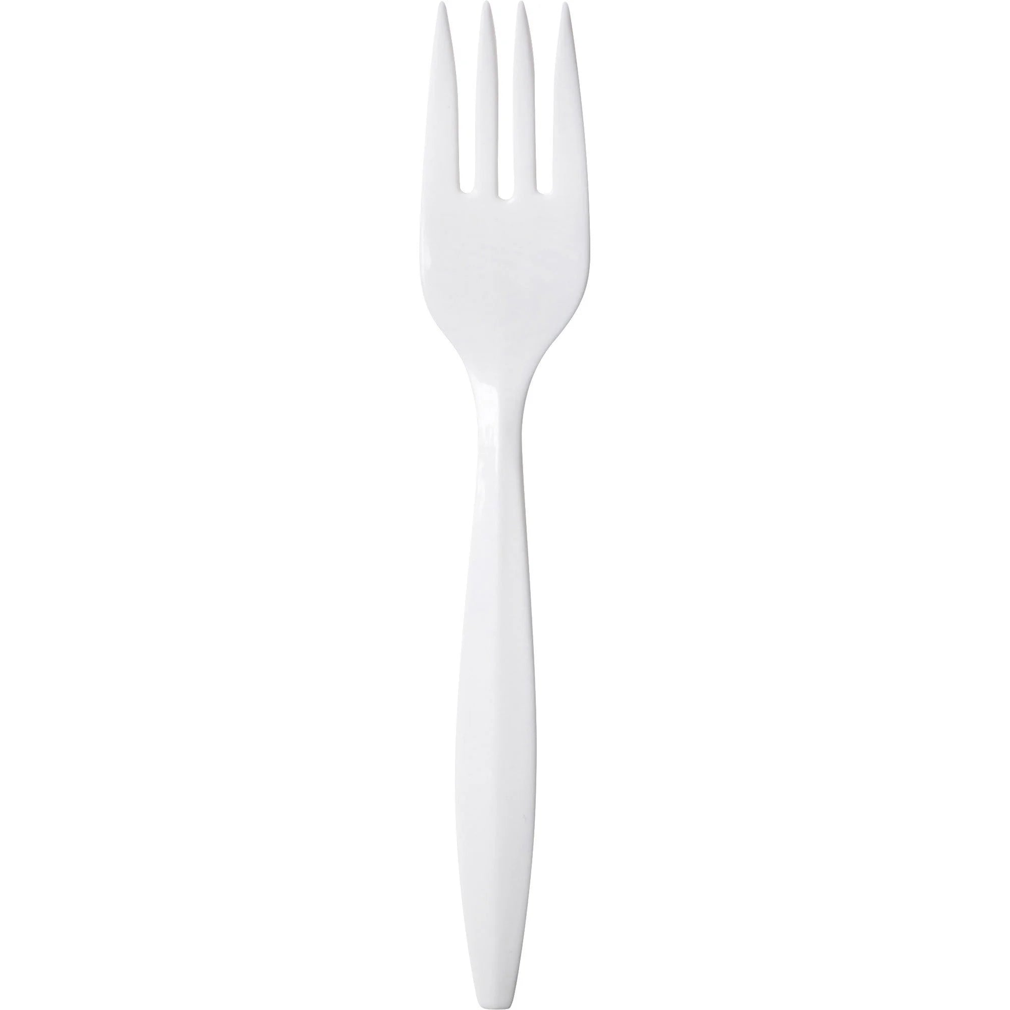 Dixie Medium-weight Disposable Forks: 1000 White Forks - GP Pro - Cutlery