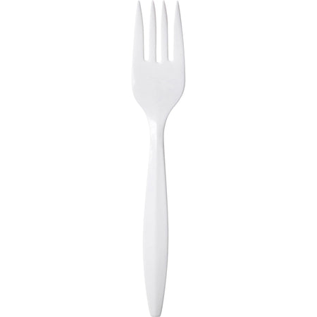 Dixie Medium-weight Disposable Forks: 1000 White Forks - GP Pro - Cutlery
