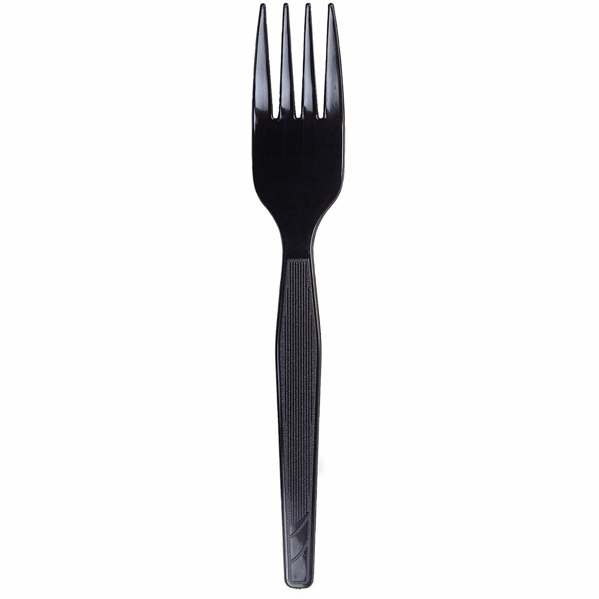 Dixie Medium-Weight Disposable Plastic Forks - Black - 1000 / Carton - Cutlery