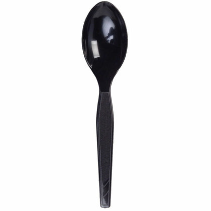 Dixie Medium-weight Disposable Teaspoons - Black - 1000 / Carton - Cutlery