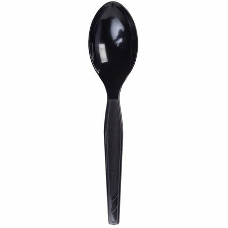 Dixie Medium-weight Disposable Teaspoons - Black - 1000 / Carton - Cutlery