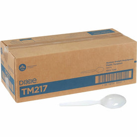 Dixie Medium-weight Disposable Teaspoons: White 1000/Carton - Cutlery