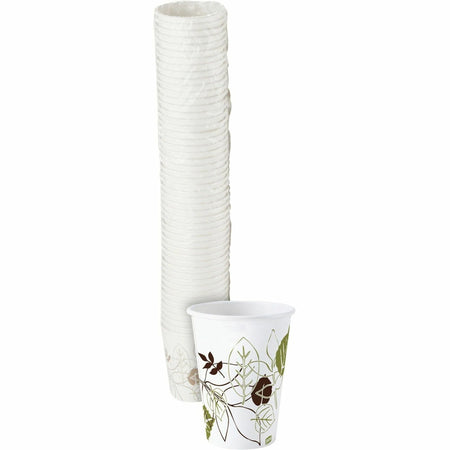 Dixie Pathways 10 oz Paper Hot Cups: White 50/Pack - Cups