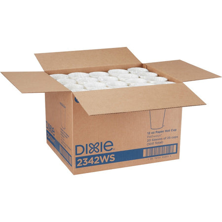 Dixie Pathways 12 oz Paper Hot Cups By GP Pro - fl - White - Drink - 25/Pack - 20 / Carton