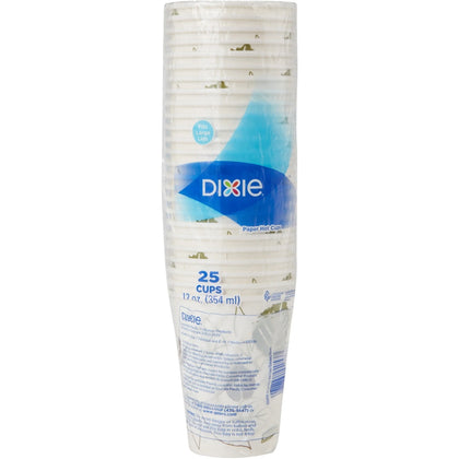 Dixie Pathways 12 oz Paper Hot Cups: White Drink Cups - 25/Pack