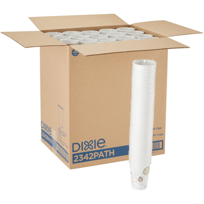 Dixie Pathways 12 oz Paper Hot Cups: White Drink Cups