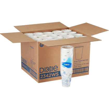 Dixie Pathways 12 oz Paper Hot Cups: White Drink Cups