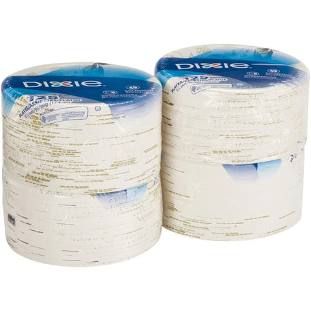 Dixie Pathways 7’’ Medium-weight Paper Plates by GP Pro - 6.9’’ Diameter - White - Body - 125 / Pack - 4 / Carton