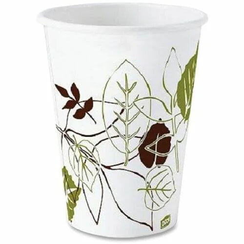 Dixie Pathways 8 oz Paper Hot Cups: White Drink Cups - 50/Pack