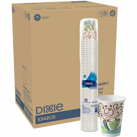 Dixie PerfecTouch 12 oz Coffee Cups: Insulated Paper Hot Drink Cups