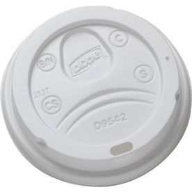 Dixie Drink-thru Lid - Round - Plastic - White - 100 / Pack - Cups