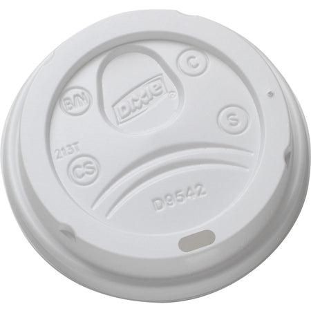 Dixie Drink-thru Lid - Round - Plastic - White - 100 / Pack - Cups