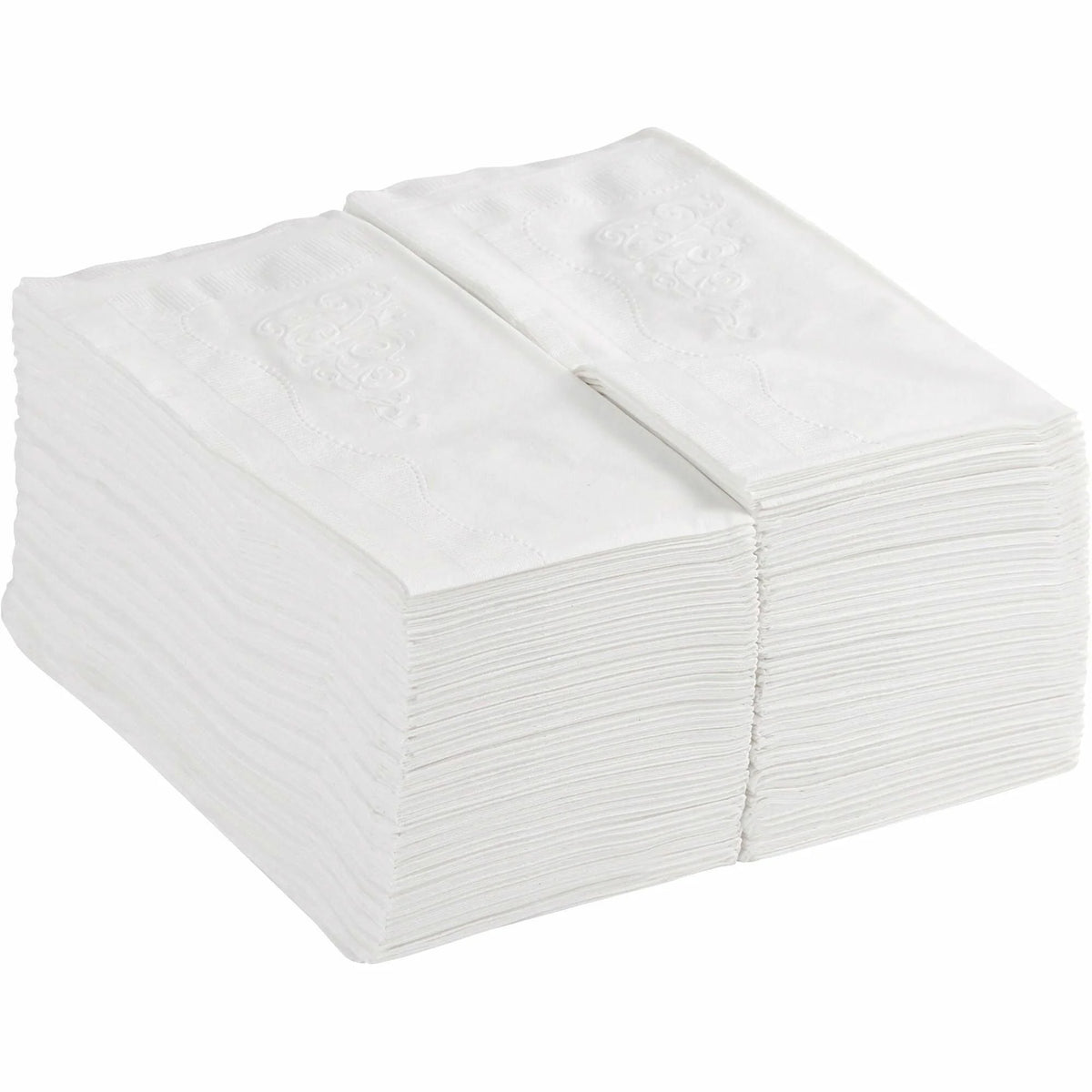 Dixie Scrollwork Pattern Dinner Napkins - 2 Ply - White - 126 / Pack