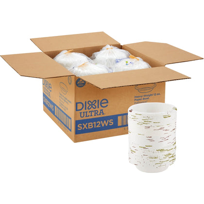 Dixie Ultra Pathways 12 oz Paper Bowls - Microwave Safe - White - 125/Pack