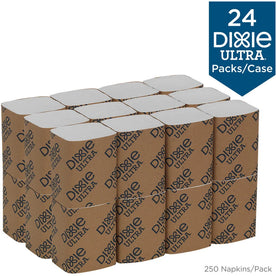 Dixie Ultra® Interfold Napkin Refill: 2-Ply White - 250/Pack - 24/Carton - Napkins