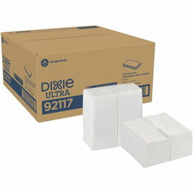 Dixie Ultra® Linen Replacement Dinner Napkins - Elegant 1-Ply White Paper - 100/Box