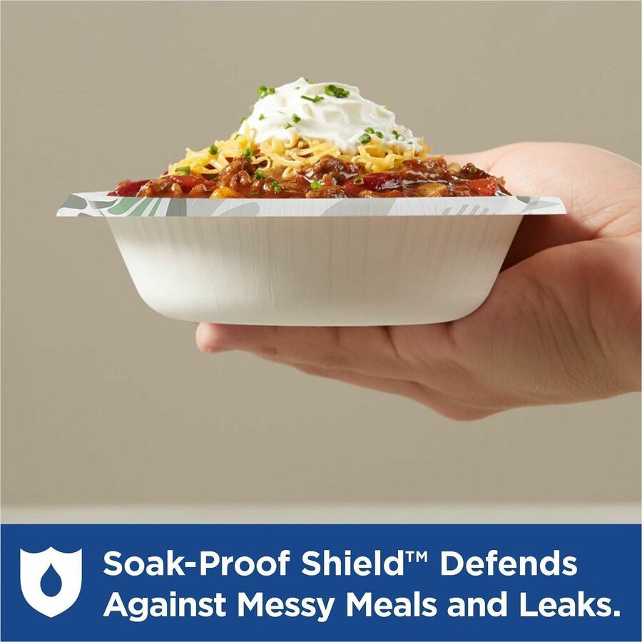 Dixie Ultra® Pathways 12 oz Heavyweight Paper Bowls by GP Pro - Microwave Safe - White - Body - 125/Pack - 8 / Carton