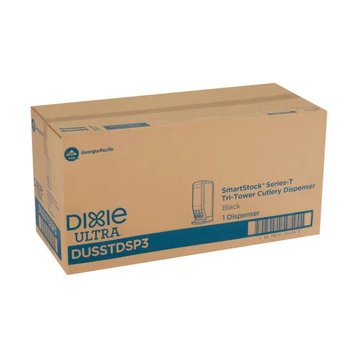 DIXIE ULTRA® SMARTSTOCK® TRI-TOWER CUTLERY DISPENSER: SERIES-T BLACK