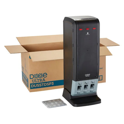 DIXIE ULTRA® SMARTSTOCK® TRI-TOWER CUTLERY DISPENSER: SERIES-T BLACK