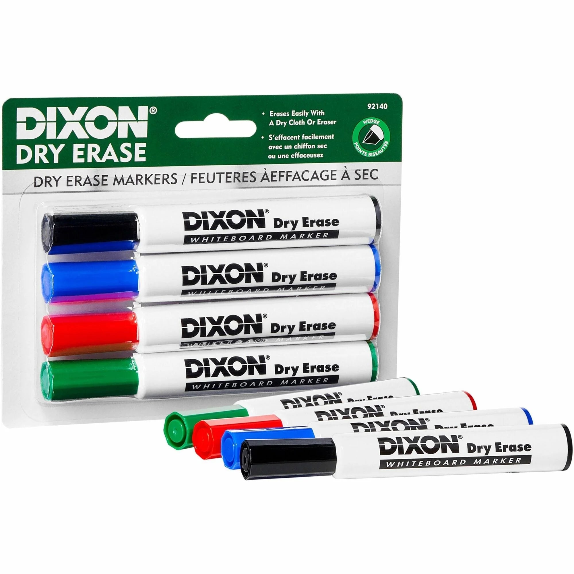 Dixon Dry Erase Markers: Broad Chisel & Fine Point - Assorted Ink - 14 Pack - Markers Dry-Erase