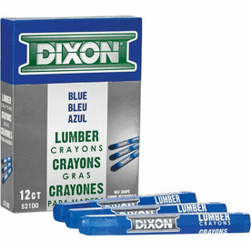 Dixon Industrial Lumber Crayons: Blue Color 12/Box - Crayons