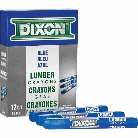 Dixon Industrial Lumber Crayons: Blue Color 12/Box - Crayons