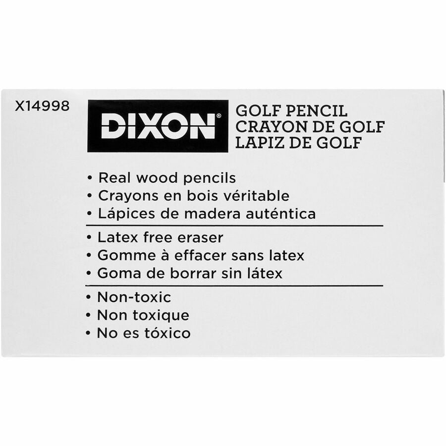 Dixon Pre-sharpened Wood Golf Pencils - Left